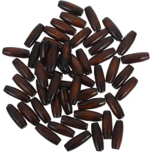 50pcs Natural Wooden Oval Beads 2.5mm Hole Diameter Chocolate Color Maple Wood Spacer Beads