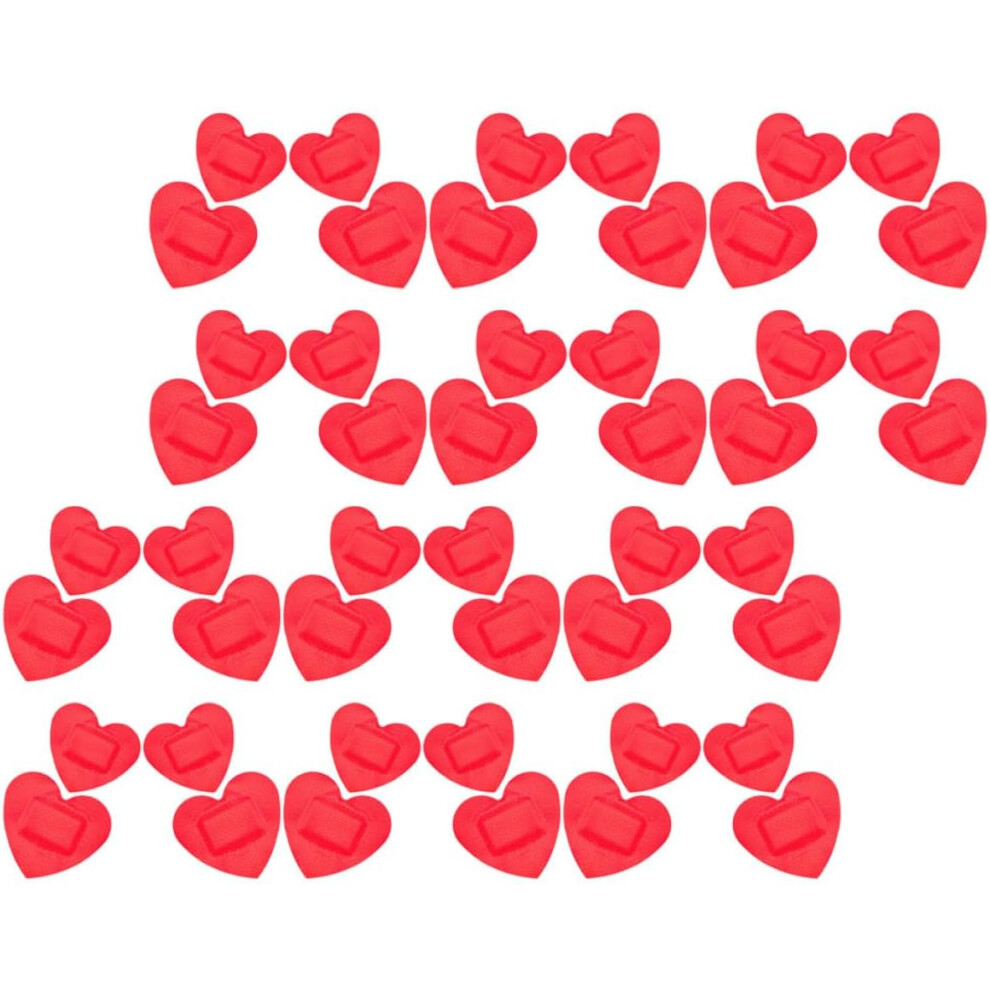 Hkhbjs 50Pcs Waterproof Heart Shaped Adhesive Bandages 38X35mm 52X42mm