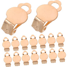 50 Stück Frosch-Ohrclips ohne Ohrloch, flache Clips, Ohrringzubehör für nicht gestochene Ohren, Schmuckherstellung, Ohrringrohlinge