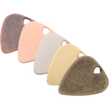 5 Pcs Metal Guitar Picks Stainless Steel Responsive Control Versatile Use Assorted Color