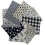 5 Packs Small Handmade Cotton Fabrics Colorful Printed Patchwork Squares 25x25cm 1