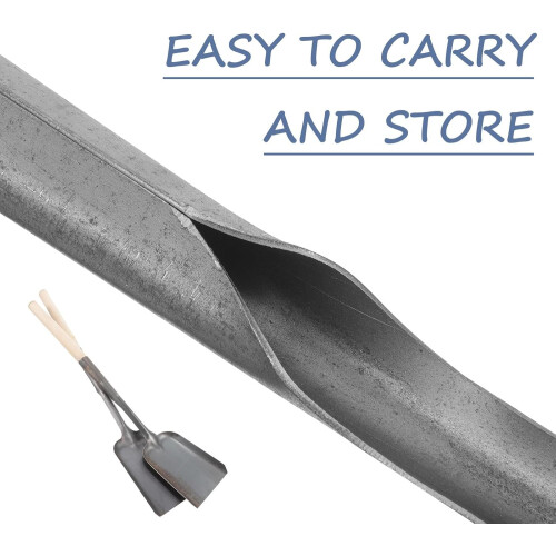 2pcs pás de metal multifunção e jardim, ferro leve e conjunto de pá de madeira 2