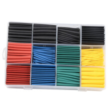 530Pcs Polyolefin Heat Shrink Tube Kit 2:1 Shrink Ratio Electrical Wrap Cable Insulation Crosslinked Polyethylene