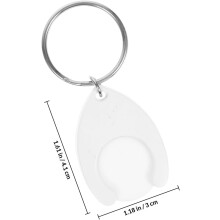 2er-Pack Einkaufswagen-Schlüsselanhänger aus kompaktem, elegantem Kunststoff im klassischen Design – bruchfest