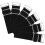 6pcs Adjustable Thickened Elastic Hat Extender Straps with Silver Buckles 2.5cm Width 1