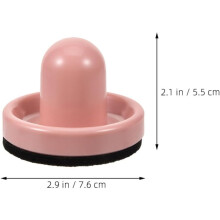 Set van 2 vervangende airhockey pushers met roze plastic handgrepen van 76 mm.