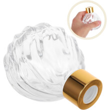 2 stuks vintage aromatherapieflessen, navulbaar, leeg glazen diffuserflesje voor thuisspa-decoratie, met gouden deksel.