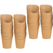 50 Stück Becher aus Kraftpapier, ideal für Pommes frites, Wurstwaren, Snacks, Restaurants, Partys und den täglichen Gebrauch