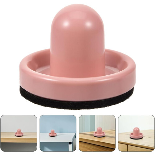 2pcs Air Hockey Pusher Replacement Set 76mm Pink Plastic Handles