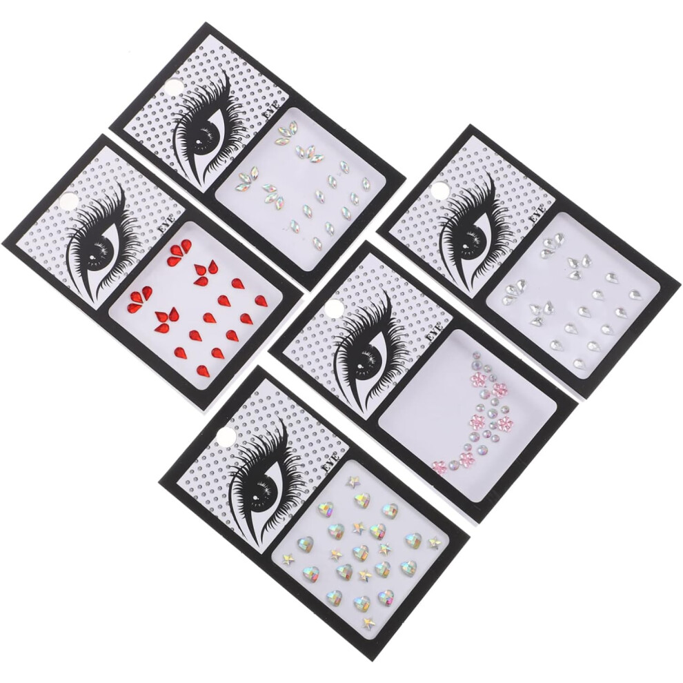 Hkhbjs 5Sheets Flat Back Rhinestones For Crafts Nail Face Art Clothes Rhinestone Stickers In Colors
