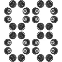 50pcs 12mm Acrylic Billiards Loose Beads Black 8 Ball Charms for Jewelry Making Bracelet Necklace DIY Craft Supplies