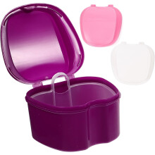 6er-Set Aufbewahrungsboxen für Zahnprothesen, ideal für Reisen, Farben zufällig