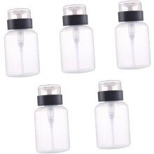 Lot de 5 flacons-poussoirs pour dissolvant à ongles, distributeur de liquide.