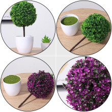 2 stuks kunstmatige potplantenballen, realistische plastic bonsai-achtige decoratie voor thuis.