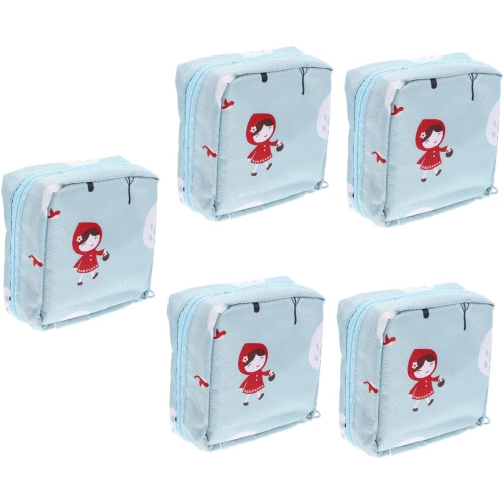 Hkhbjs 5Pcs Delicate Period Storage Bag Convenient Sanitary Holder Wear-Resistant Period Pouch Reusable Tampon Bag