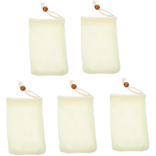 5pcs Soap Storage Pouch Net for Handmade Soap Saver Exfoliating for Bath Use