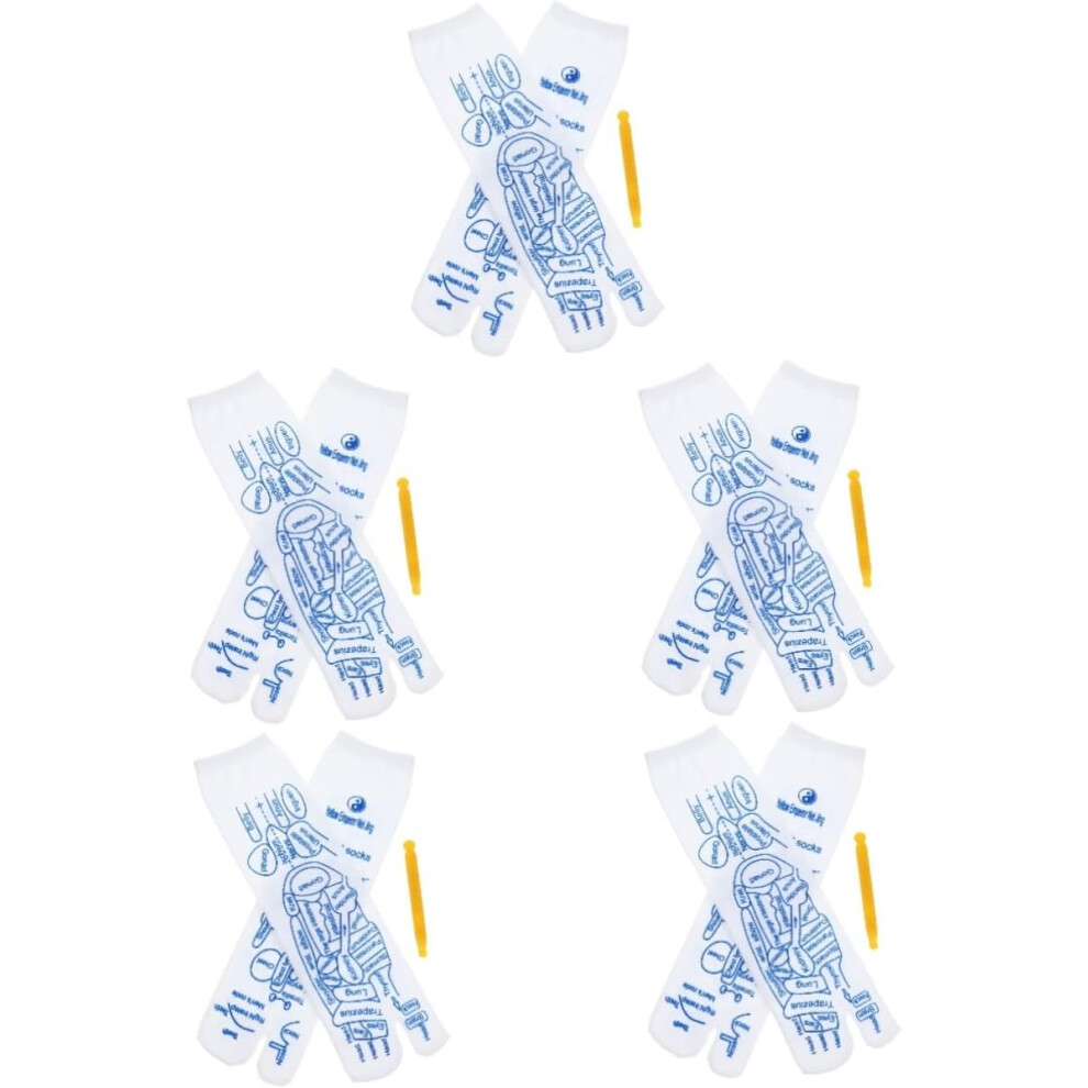 Hkhbjs 5Sets Reflexology Sock Massage Socks Acupressure Tools For Pain Relief Plantar Fasciitis Relief