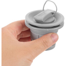 2pcs válvulas de ar de caiaque infláveis cinza tampas de bocal de 6 dentes para substituição da bomba de colchão de ar do Sup Board