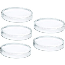 5 Stück Petrischalen aus hochborosilikatem Glas für Laborexperimente in der Schule