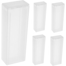 Estuche de ABS de 5 piezas para portaobjetos de microscopio, caja patológica con canales ranurados, organizador para almacenamiento higiénico.
