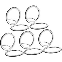 5er-Pack tragbarer Kosmetikspiegel, kompakt, vergrößernd, aus PU-Leder, für Handtasche, Reise, Pflege, kleine Spiegel für Damen