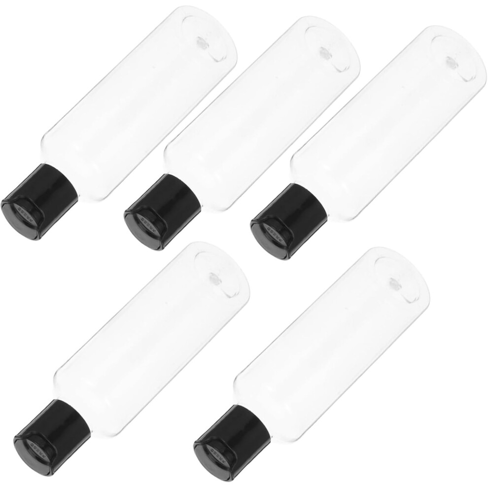 Hkhbjs 5Pcs Travel Bottles Refillable Plastic Toiletry Containers Disc Top Caps For Shampoo Lotion