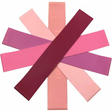 Lot de 5 bandes élastiques de résistance pour exercices de musculation des jambes, des fessiers et des hanches.
