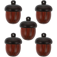 5 Stück Eichelanhänger aus Holz für Halsketten und DIY-Schmuck
