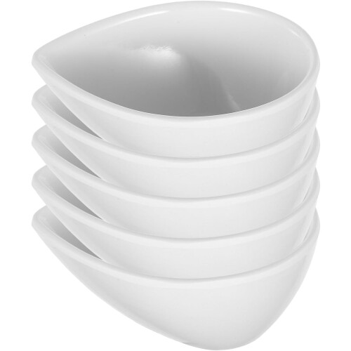 5er-Pack Dipschalen, weiß, robust, griffig, ideal für den Haushalt