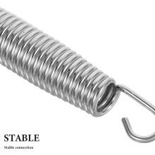 Set di 12 molle di ricambio per trampolino in acciaio resistente da 5,5 pollici con doppio gancio.