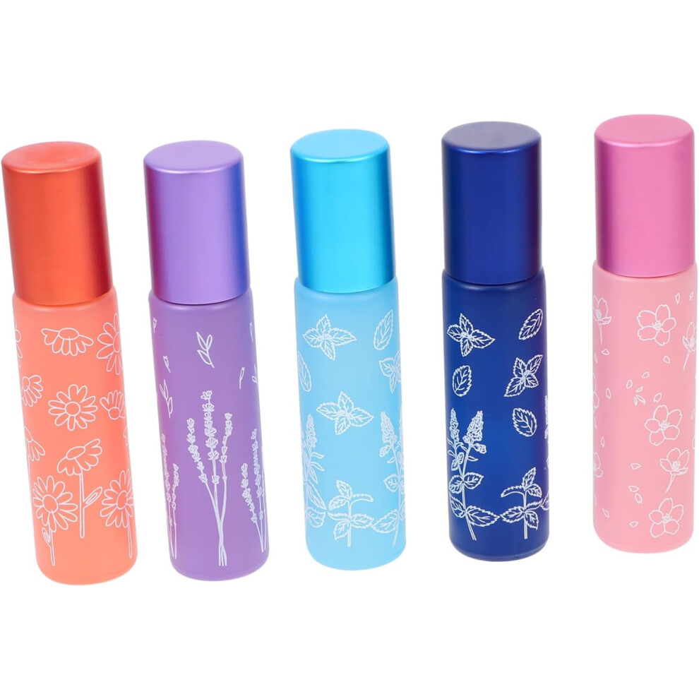 Hkhbjs 5Pcs Roller Bottles Empty Small Refillable Essential Oil Roller Container For Lip Oil Aromatherapy