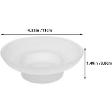 Seifenschale aus Glas, rund, elegantes Design, leicht zu reinigen, vielseitig einsetzbar im Badezimmer