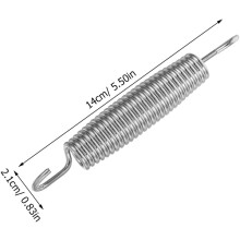 12-teiliges Set mit 5,5 Zoll (14 cm) langen, hochbelastbaren Trampolinfedern aus Stahl mit Doppelhaken