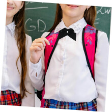 Corbata cruzada para mujer, corbata de moño para uniforme escolar, corbata ajustable preanudada.