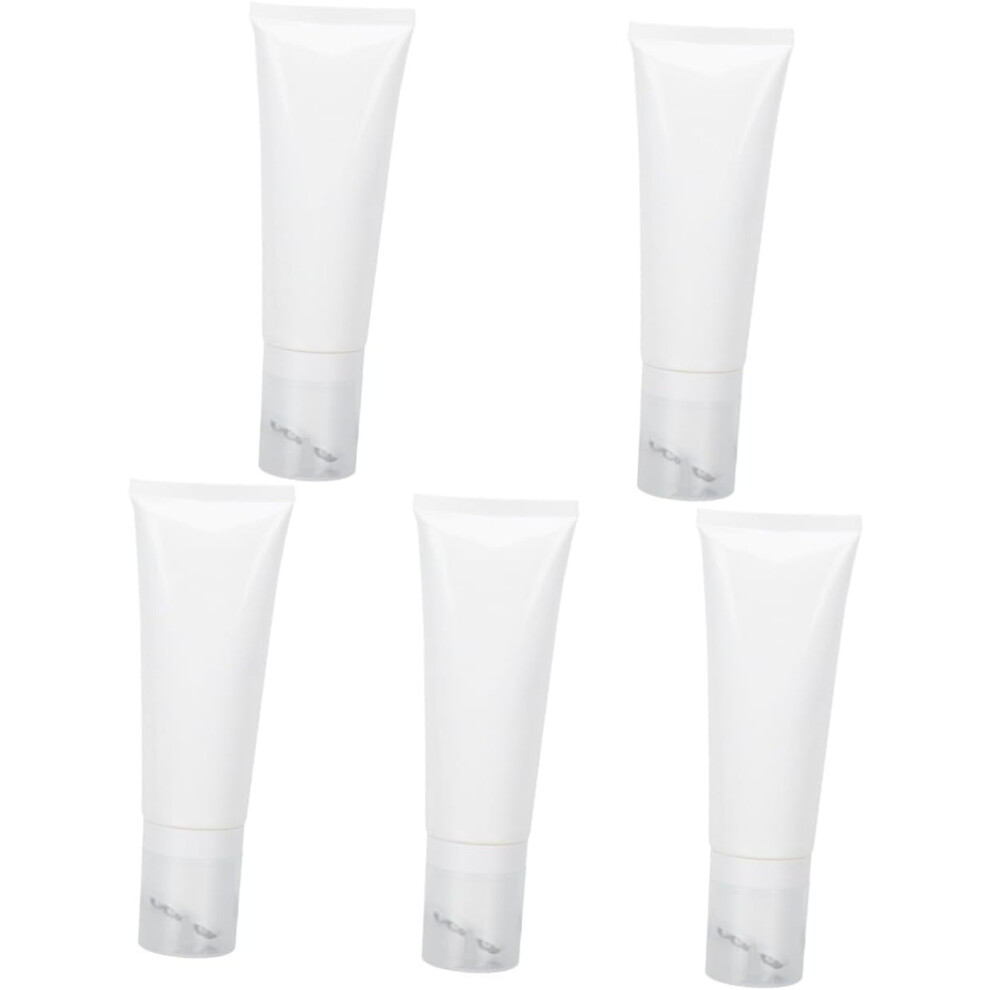 Hkhbjs White 5Pcs Empty Bottle Refillable Sample Vials For Travel Essential Oil Cosmetic Storage Roller Bottle For Skincare Toiletry
