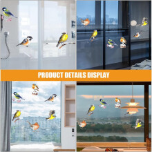 12 Stück Vogelschutz-Fensteraufkleber, abnehmbare, statisch haftende Aufkleber aus PVC