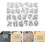 2 st kolstål alfabetsstansar versaler skärstenciler 1