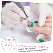 12 piezas de puntas de pulido de lana para manicura, gel UV y uñas acrílicas.