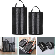 2 stuks draagbare schoentassen van mesh met ademend, waterdicht etui