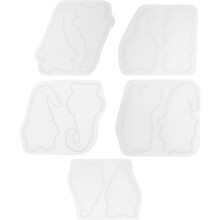 5-teiliges Set Weihnachtsmann-Gnom-Formen, DIY-Epoxid-Silikonformen zum Gießen für Weihnachtsfeiern und Dekorationen