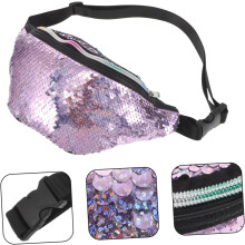 Pailletten-Bauchtasche im Meerjungfrauen-Stil, Glitzer-Geldbörse für Damen, Umhängetasche, Strandparty, Tanz