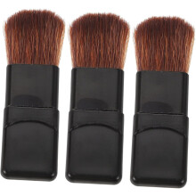 Ensemble de 5 pinceaux de maquillage de voyage, comprenant un pinceau blush et un applicateur de fard à paupières à poils doux.