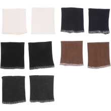 5 paires de tissu côtelé en pur coton pour poignets de manches, maille tubulaire extensible