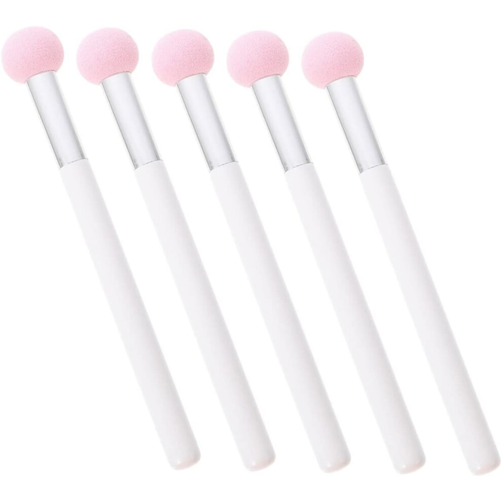 Hkhbjs Pink/White Makeup Applicator Sponges 5Pcs Small Mushroom Head Foundation Puff Set With Handle