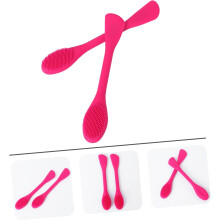 2 spazzole per la pulizia del viso in silicone, spazzola per maschere fai da te, testina in silicone morbido