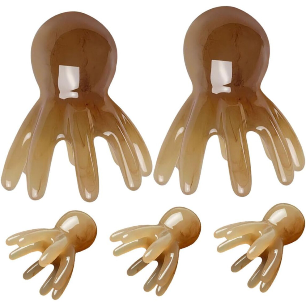 Hkhbjs 5Pcs Imitation Jade Massage Comb For Manual Scalp Massagers Octopus Claw Design