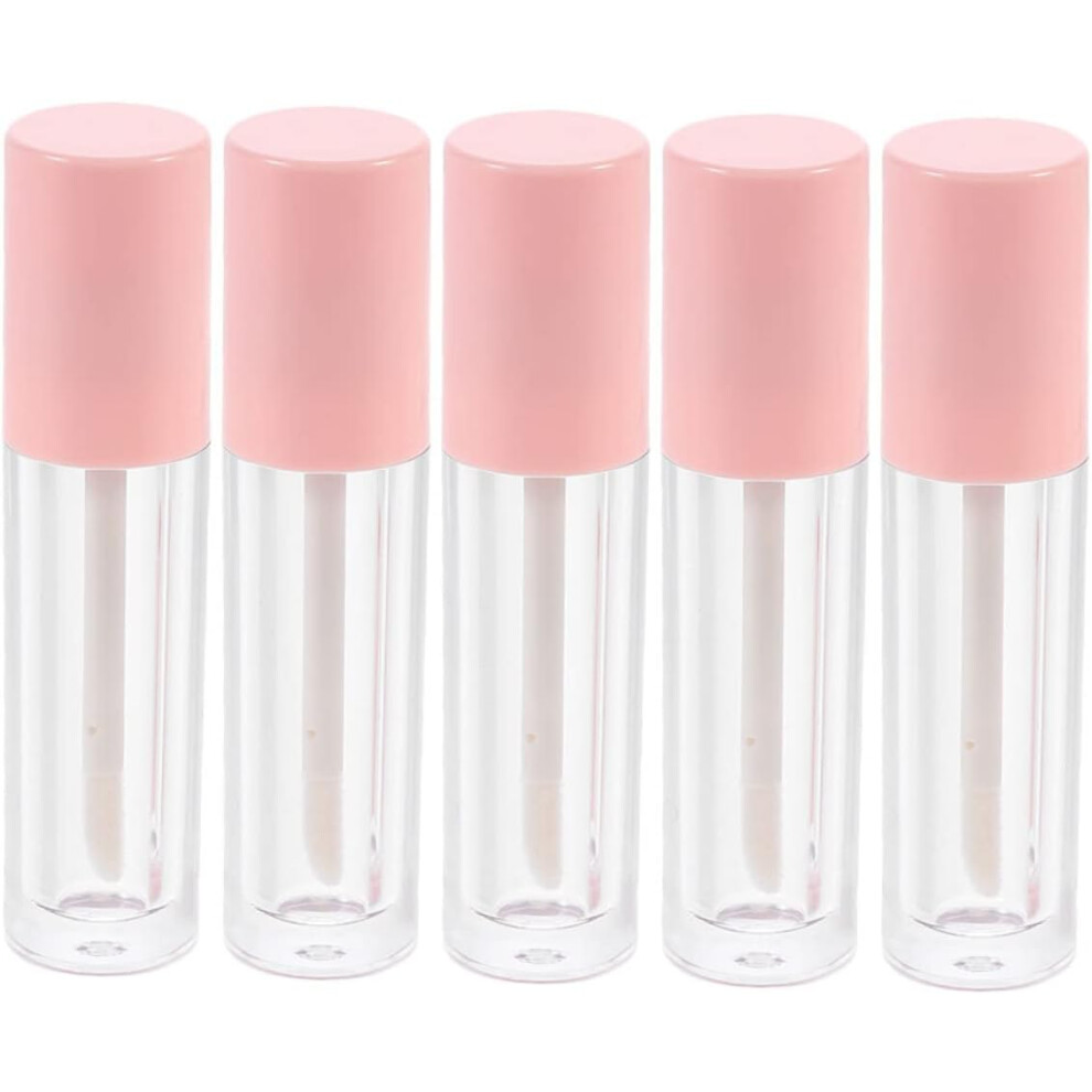 Hkhbjs 4Ml Refillable Lip Gloss Tube 5Pcs Empty Lip Balm Container Brush Wand Practical And Sturdy Storage Tube For Lipstick