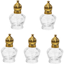 5 Stück leere Parfümflaschen, Rollbehälter, dekorative Glasflaschen für ätherische Öle