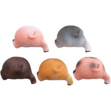 5 Stück entzückende Kühlschrankmagnete in Form von Schweinepopos aus Kunstharz mit glatter Oberfläche