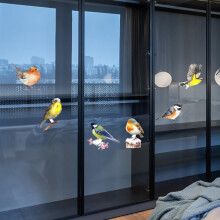 12 Stück Vogelschutz-Fensteraufkleber, abnehmbare, statisch haftende Aufkleber aus PVC